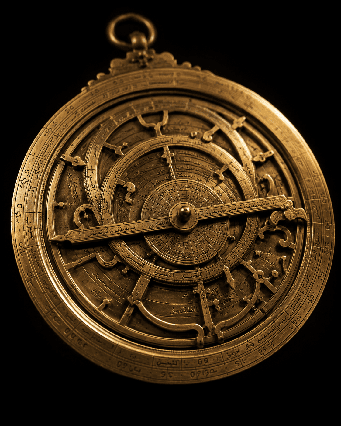 Antique brass astrolabe, the precise coordination behind AI consulting for established business owners
